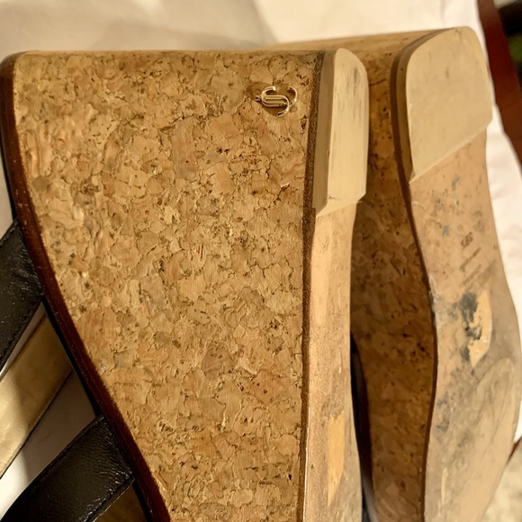 Jimmy Choo leather strap, cork heel Sandals - Picture 6 of 7